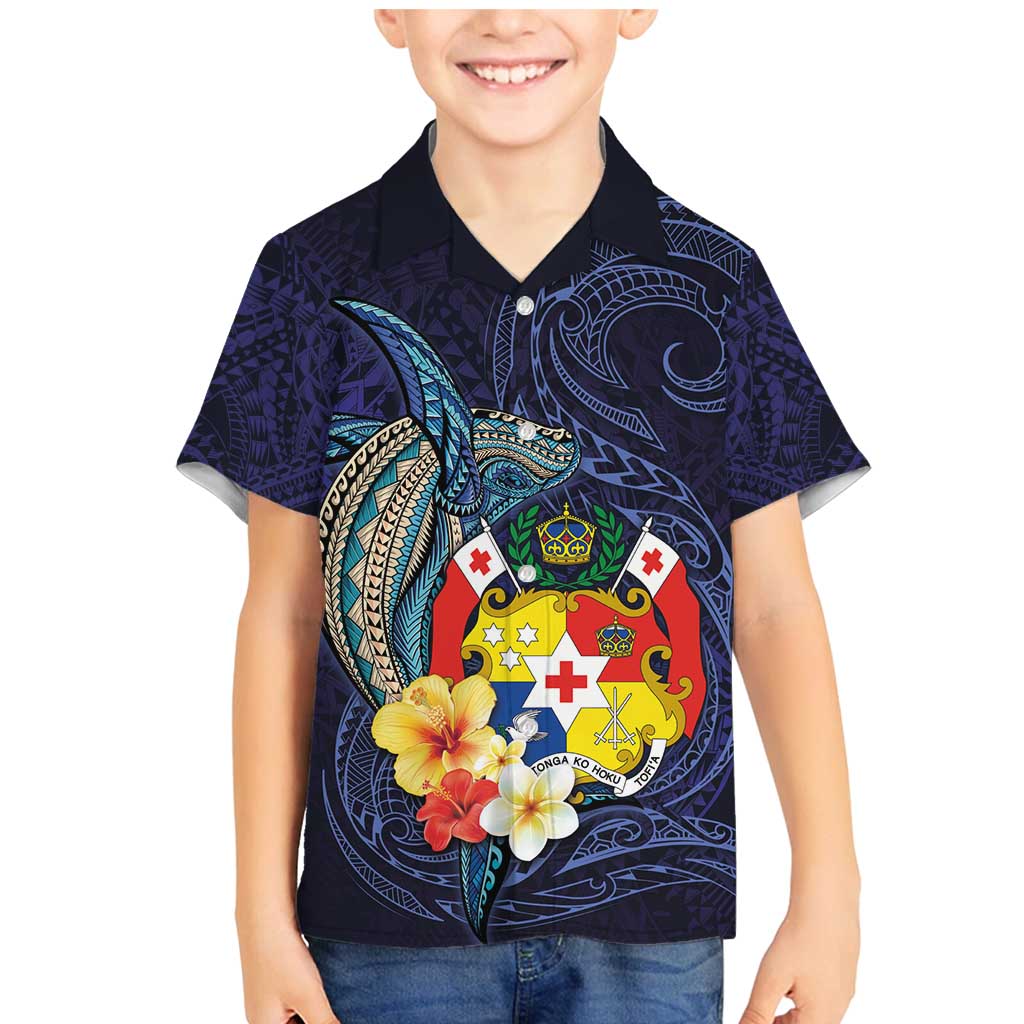 Tonga Vava'u Humpback Whale Blue Water Family Matching Mermaid Dress and Hawaiian Shirt Polynesian Hibiscus Flowers