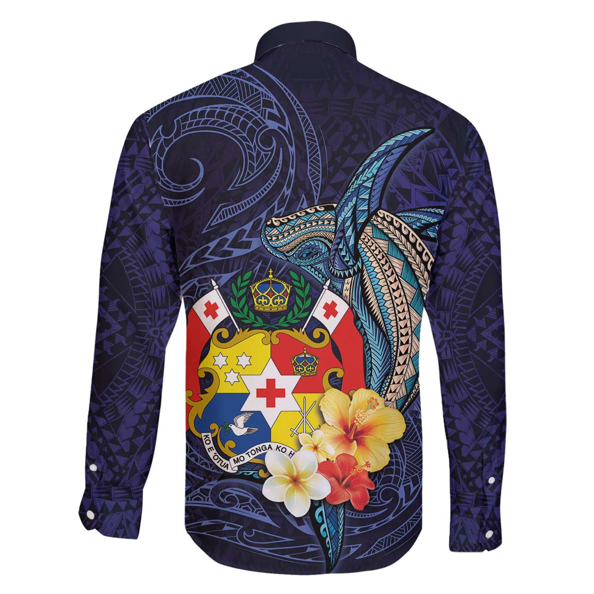 Tonga Vava'u Humpback Whale Blue Water Family Matching Puletasi and Hawaiian Shirt Polynesian Hibiscus Flowers LT03 - Polynesian Pride