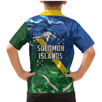 Solomon Islands Polynesian Tribal Shark and Crocodile Family Matching Mermaid Dress and Hawaiian Shirt LT03 - Polynesian Pride