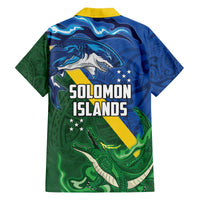 Solomon Islands Polynesian Tribal Shark and Crocodile Family Matching Off Shoulder Short Dress and Hawaiian Shirt LT03 - Polynesian Pride