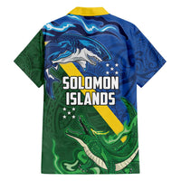 Solomon Islands Polynesian Tribal Shark and Crocodile Family Matching Short Sleeve Bodycon Dress and Hawaiian Shirt LT03 - Polynesian Pride