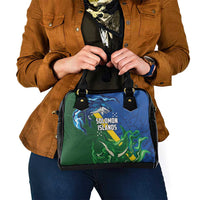Solomon Islands Polynesian Tribal Shark and Crocodile Shoulder Handbag