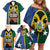 Solomon Islands Remembrance Day Family Matching Off Shoulder Short Dress and Hawaiian Shirt Lest We Forget and Polynesian Tattoo Pattern