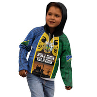 Solomon Islands Remembrance Day Kid Hoodie Lest We Forget and Polynesian Tattoo Pattern LT03 - Polynesian Pride