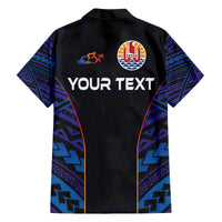 Personalised Tahiti Triathlon Polynesian Pattern Family Matching Off The Shoulder Long Sleeve Dress and Hawaiian Shirt