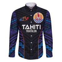 Personalised Tahiti Triathlon Polynesian Pattern Family Matching Tank Maxi Dress and Hawaiian Shirt