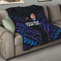 Personalised Tahiti Triathlon Polynesian Pattern Quilt