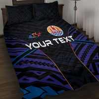 Personalised Tahiti Triathlon Polynesian Pattern Quilt Bed Set