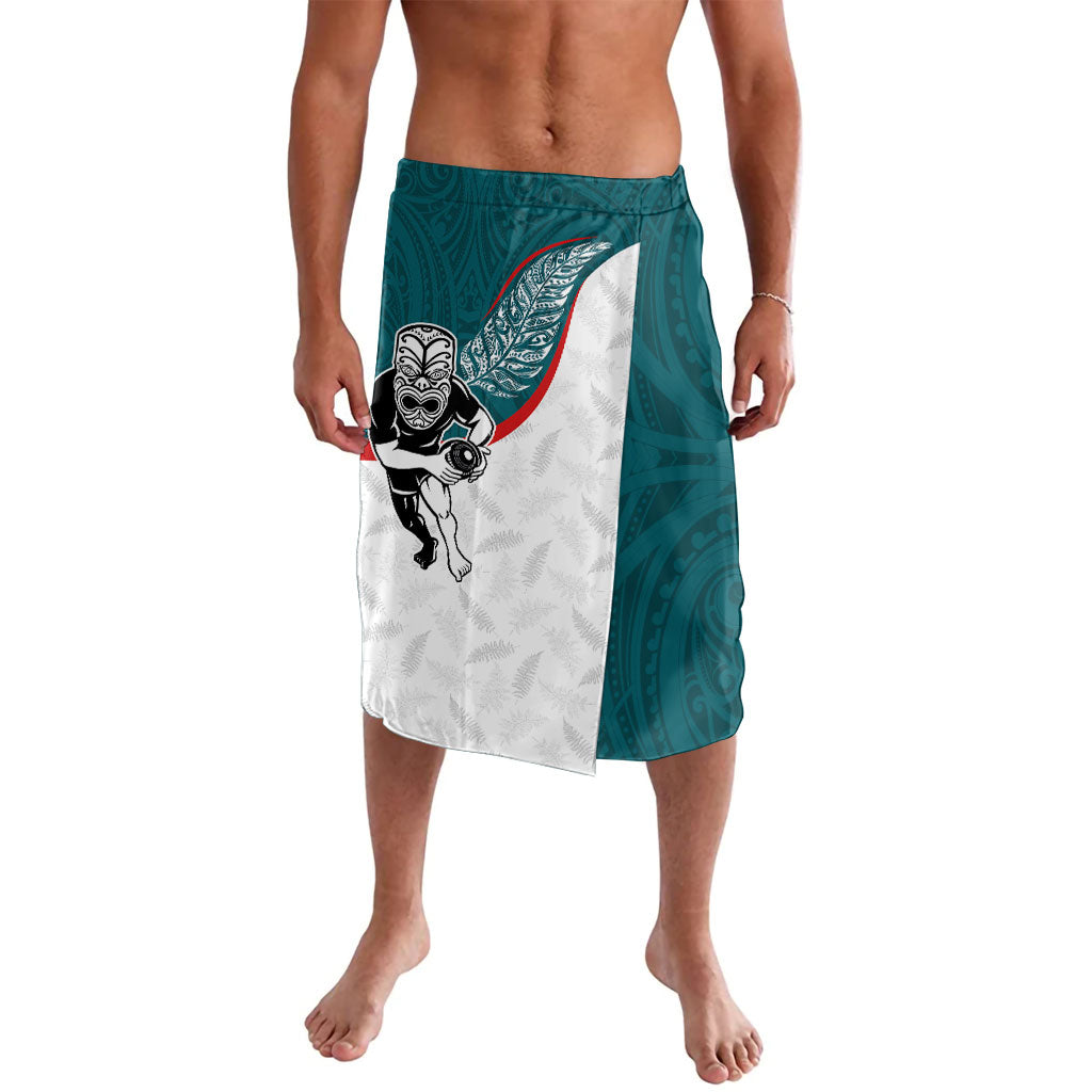 Aotearoa Lawn Bowls Lavalava Maori Warrior and Silver Fern Sporty Style Teal LT03 Teal - Polynesian Pride