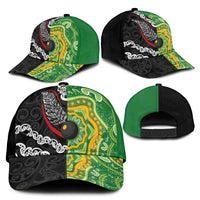 Aotearoa and Australia Lawn Bowls Classic Cap Maori Fern and Aboriginal Pattern LT03 - Polynesian Pride