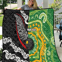 Personalised Aotearoa and Australia Lawn Bowls Quilt Maori Fern and Aboriginal Pattern LT03 Multicolor - Polynesian Pride