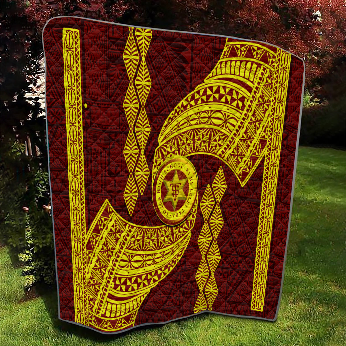 Tonga High School Quilt Traditional Ngatu and Polynesian Pattern LT03 - Polynesian Pride