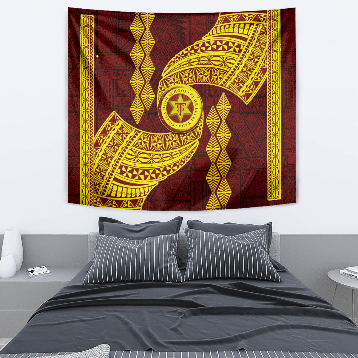 Tonga High School Tapestry Traditional Ngatu and Polynesian Pattern LT03 - Polynesian Pride