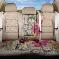 Hawaiian Tropical Flowers and Tribal Turtles Back Car Seat Cover Polynesian Art Motifs Beige Color LT03 One Size Beige - Polynesian Pride