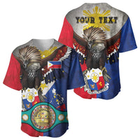 Custom Philippines World Champion Boxing Baseball Jersey Eagle-Grunge Design - Polynesian Pride