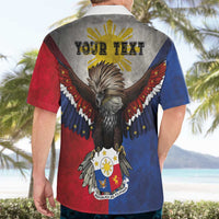 Custom Philippines World Champion Boxing Hawaiian Shirt Eagle-Grunge Design - Polynesian Pride