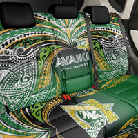 Cook Islands Rugby League Back Car Seat Cover Avaiki Tatau Tribal Motifs Black Color LT03 - Polynesian Pride