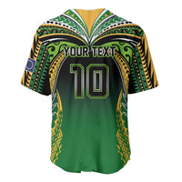 Custom Cook Islands Rugby League Baseball Jersey Avaiki Tatau Tribal Motifs Black Color - Polynesian Pride