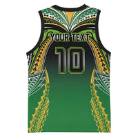 Custom Cook Islands Rugby League Basketball Jersey Avaiki Tatau Tribal Motifs Black Color LT03 - Polynesian Pride
