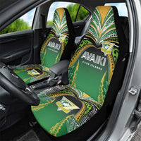Cook Islands Rugby League Car Seat Cover Avaiki Tatau Tribal Motifs Black Color LT03 - Polynesian Pride
