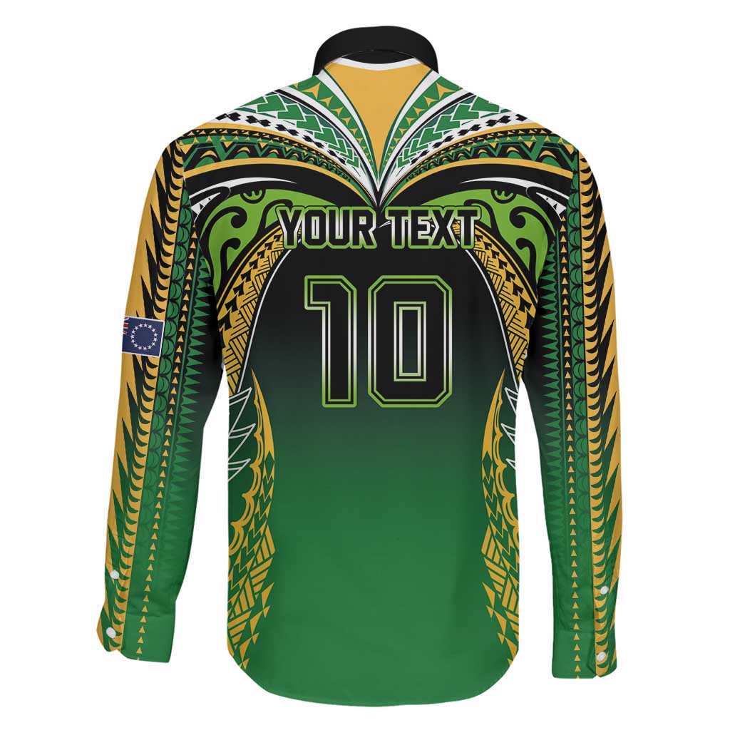 Custom Cook Islands Rugby League Family Matching Puletasi and Hawaiian Shirt Avaiki Tatau Tribal Motifs Black Color LT03 - Polynesian Pride