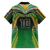 Custom Cook Islands Rugby League Hawaiian Shirt Avaiki Tatau Tribal Motifs Black Color LT03 - Polynesian Pride