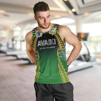 Custom Cook Islands Rugby League Men Tank Top Avaiki Tatau Tribal Motifs Black Color - Polynesian Pride