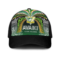 Cook Islands Rugby League Mesh Trucker Cap Avaiki Tatau Tribal Motifs Black Color - Polynesian Pride