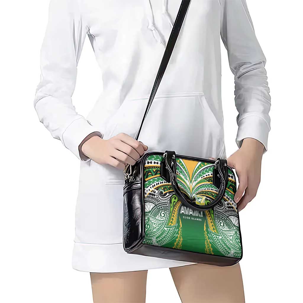 Cook Islands Rugby League Shoulder Handbag Avaiki Tatau Tribal Motifs Black Color - Polynesian Pride