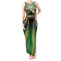Custom Cook Islands Rugby League Tank Maxi Dress Avaiki Tatau Tribal Motifs Black Color LT03 Women Black - Polynesian Pride