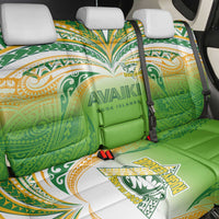Cook Islands Rugby League Back Car Seat Cover Avaiki Tatau Tribal Motifs White Color LT03 - Polynesian Pride
