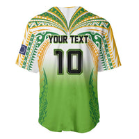 Custom Cook Islands Rugby League Baseball Jersey Avaiki Tatau Tribal Motifs White Color - Polynesian Pride