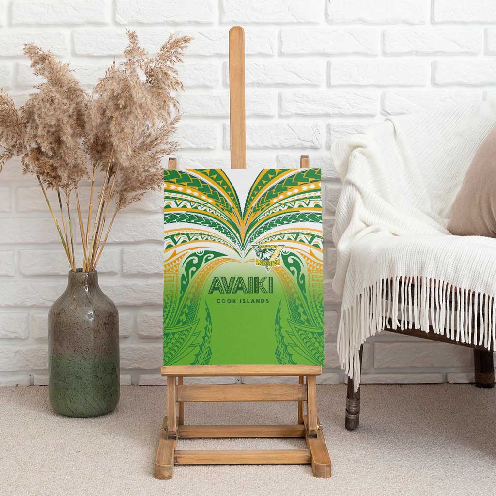 Cook Islands Rugby League Canvas Wall Art Avaiki Tatau Tribal Motifs White Color - Polynesian Pride