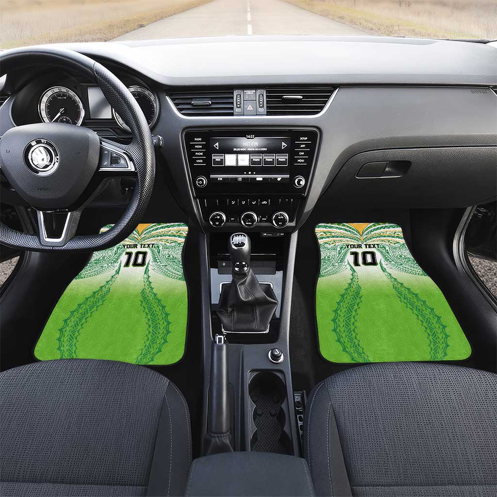 Custom Cook Islands Rugby League Car Mats Avaiki Tatau Tribal Motifs White Color - Polynesian Pride