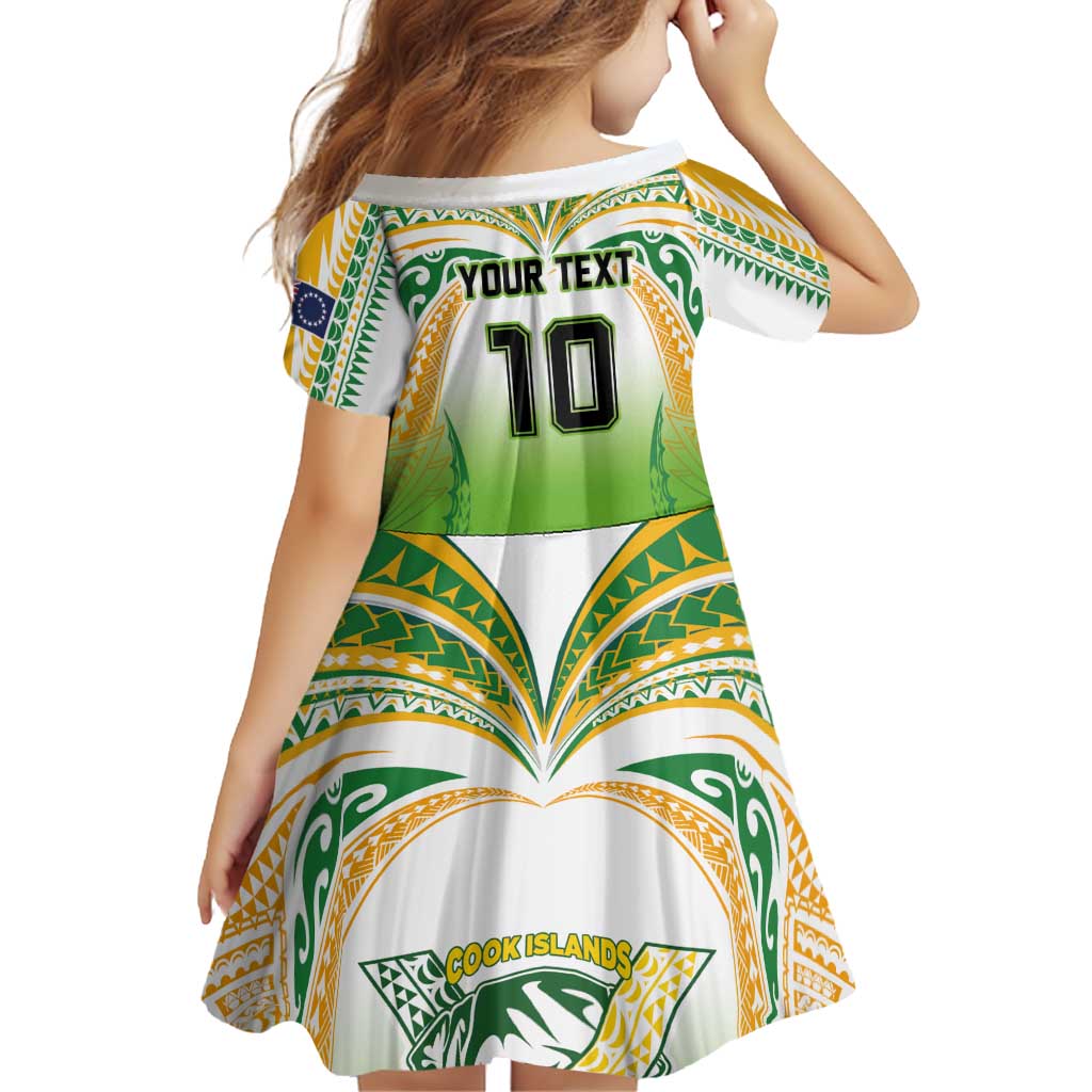 Custom Cook Islands Rugby League Family Matching Off Shoulder Maxi Dress and Hawaiian Shirt Avaiki Tatau Tribal Motifs White Color LT03 - Polynesian Pride