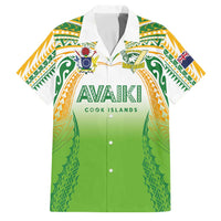 Custom Cook Islands Rugby League Family Matching Puletasi and Hawaiian Shirt Avaiki Tatau Tribal Motifs White Color LT03 Dad's Shirt - Short Sleeve White - Polynesian Pride
