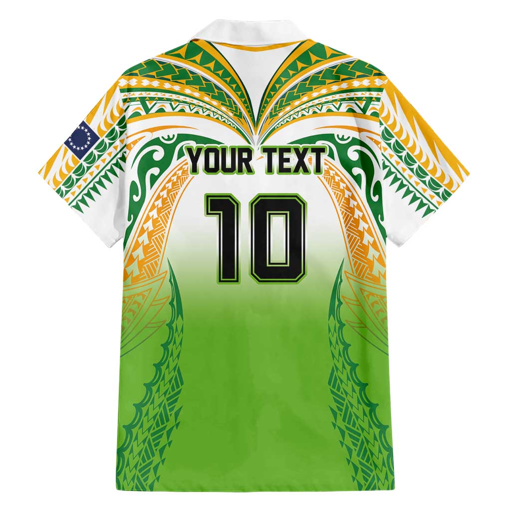 Custom Cook Islands Rugby League Family Matching Short Sleeve Bodycon Dress and Hawaiian Shirt Avaiki Tatau Tribal Motifs White Color LT03 - Polynesian Pride