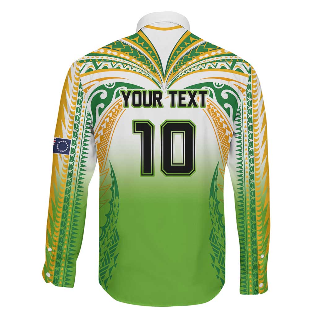 Custom Cook Islands Rugby League Family Matching Short Sleeve Bodycon Dress and Hawaiian Shirt Avaiki Tatau Tribal Motifs White Color LT03 - Polynesian Pride