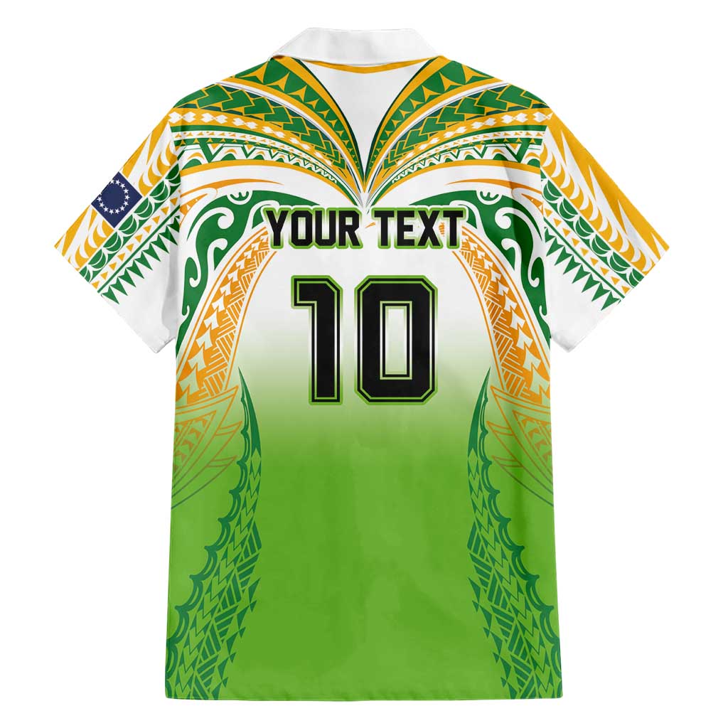 Custom Cook Islands Rugby League Hawaiian Shirt Avaiki Tatau Tribal Motifs White Color LT03 - Polynesian Pride