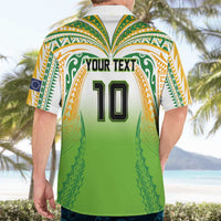 Custom Cook Islands Rugby League Hawaiian Shirt Avaiki Tatau Tribal Motifs White Color LT03 - Polynesian Pride