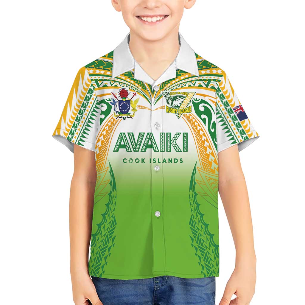 Custom Cook Islands Rugby League Hawaiian Shirt Avaiki Tatau Tribal Motifs White Color LT03 - Polynesian Pride