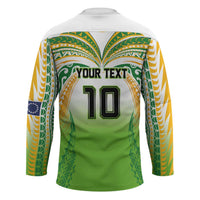 Custom Cook Islands Rugby League Hockey Jersey Avaiki Tatau Tribal Motifs White Color LT03 - Polynesian Pride