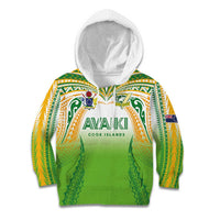 Custom Cook Islands Rugby League Kid Hoodie Avaiki Tatau Tribal Motifs White Color LT03 Hoodie White - Polynesian Pride