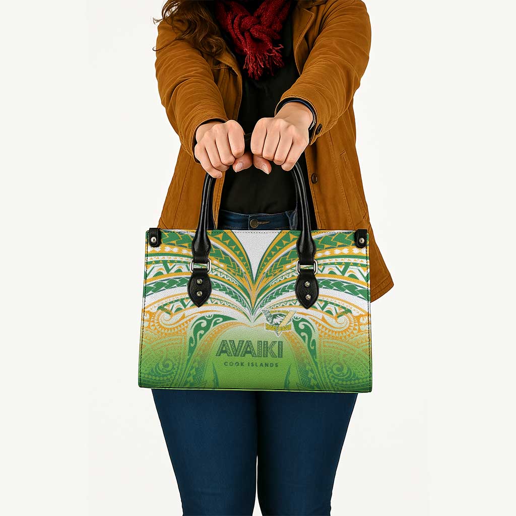 Cook Islands Rugby League Leather Bag Avaiki Tatau Tribal Motifs White Color - Polynesian Pride