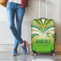Cook Islands Rugby League Luggage Cover Avaiki Tatau Tribal Motifs White Color LT03 - Polynesian Pride
