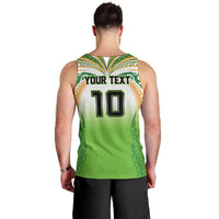 Custom Cook Islands Rugby League Men Tank Top Avaiki Tatau Tribal Motifs White Color - Polynesian Pride