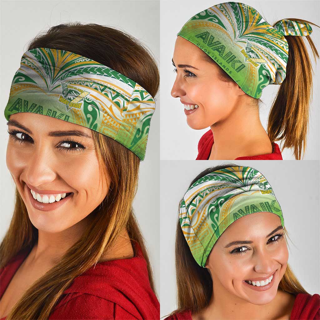 Cook Islands Rugby League Neck Gaiter Avaiki Tatau Tribal Motifs White Color - Polynesian Pride