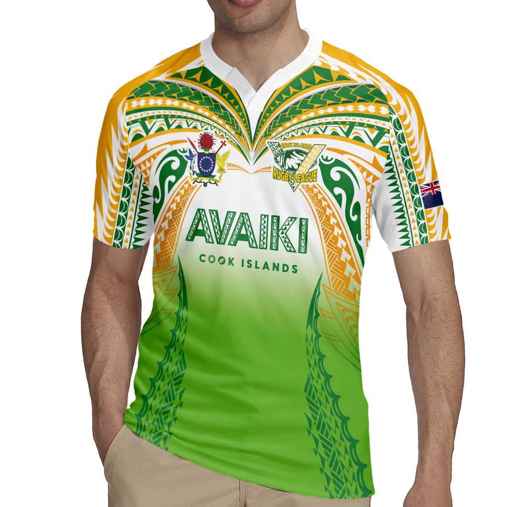 Custom Cook Islands Rugby League Rugby Jersey Avaiki Tatau Tribal Motifs White Color - Polynesian Pride