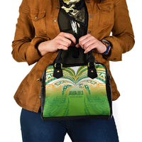 Cook Islands Rugby League Shoulder Handbag Avaiki Tatau Tribal Motifs White Color - Polynesian Pride