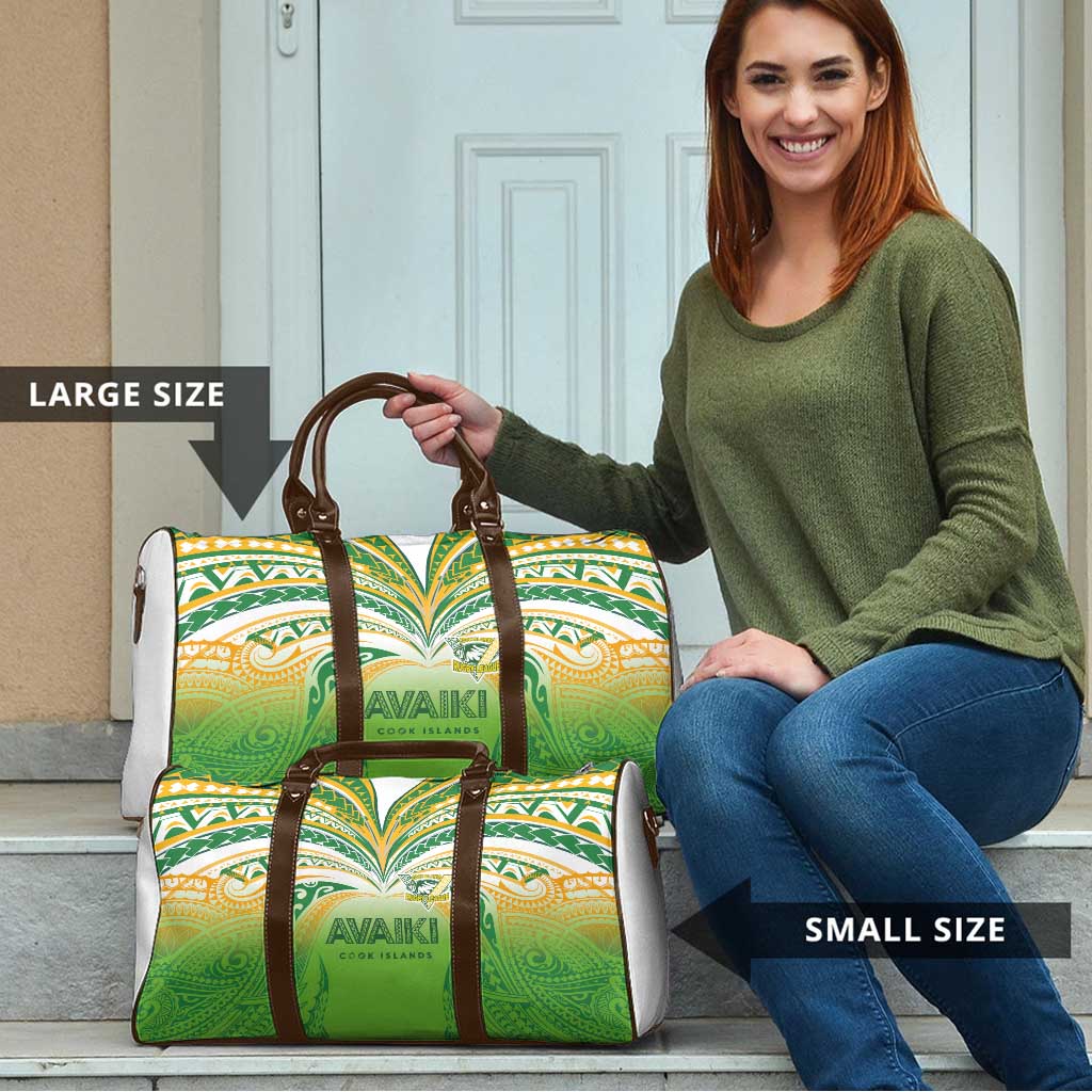 Cook Islands Rugby League Travel Bag Avaiki Tatau Tribal Motifs White Color LT03 - Polynesian Pride